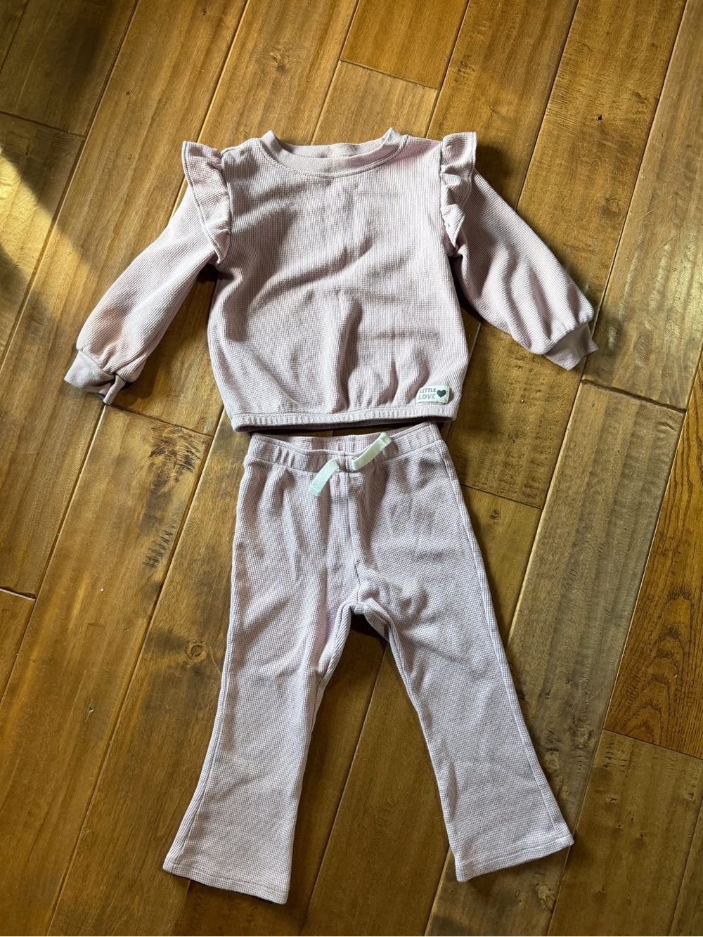 Carter's Light Pink Ruffle Sweatshirt & Jogger Set